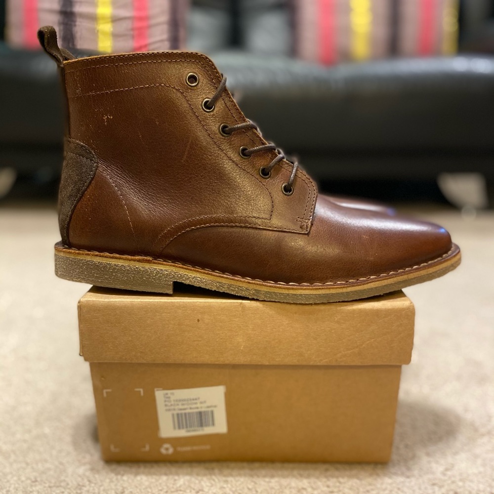 ASOS Wide Fit Desert Chukka Boots In Tan Leather - Picture 3 of 5